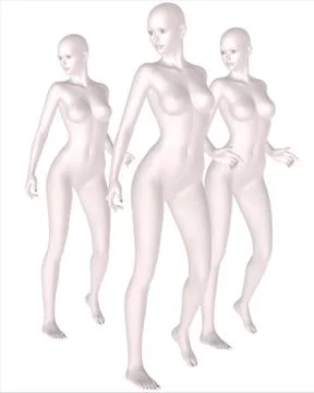 Posed Mannequins Stock Illustration