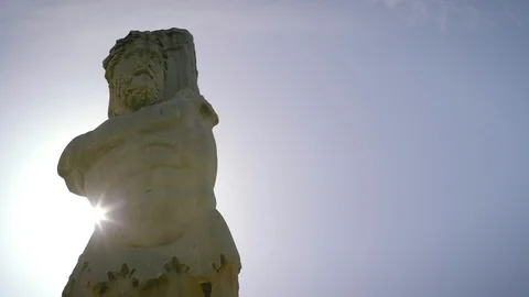 Poseidon Statue in Greece Stock Footage 87122217
