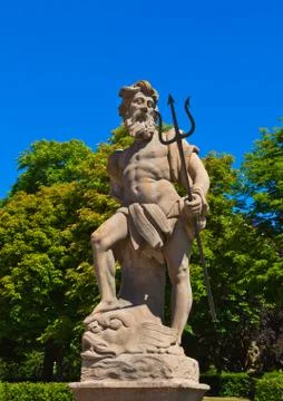 Poseidon stone figure Stock Photos