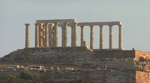 Poseidon's temple Video stock 692002