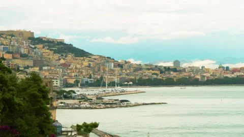 Posillipo hill_Naples-Napoli Stock Footage