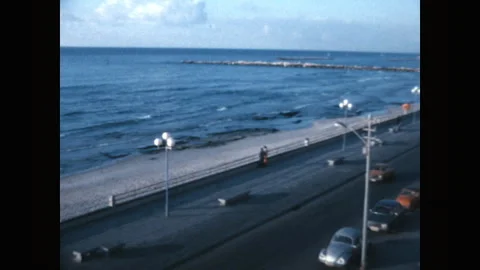 Posing on the Balcony 1975 Stock Footage 279998965