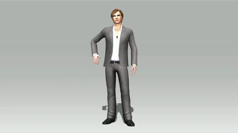 Posing man Stock Footage 26546266