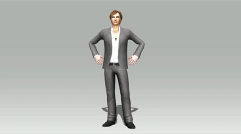 Posing man Stock Footage 26546435