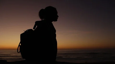 Posing for the Sea Stock Footage 123143454