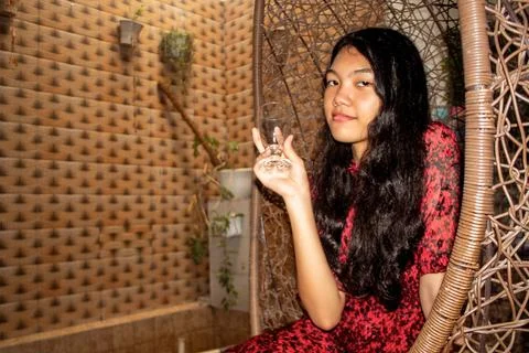 Posing while sitting Stock Photos