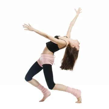 Posing young dancer isolated on white background Stock-Fotos