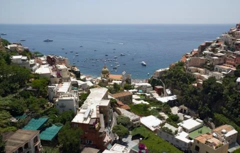 Positano panorama Stock Photos