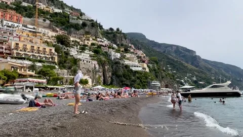 Positano view from beach Stock Footage 265801197