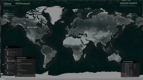 Position Analysis. Info. Data. Cities Scan.Target Data. Havana.Tracking Location Stock Footage 252486546