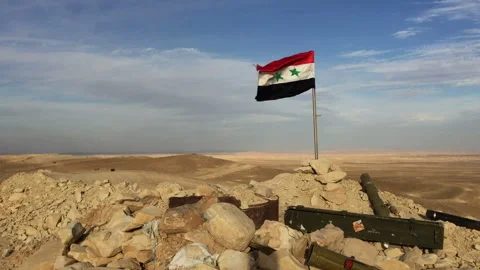 Position of the Syrian army. Stock Footage 88705919