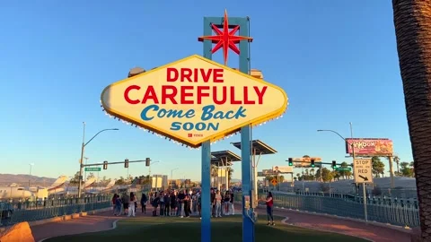 Positioned on the flip side of the Welcome to Las Vegas Sign... Stock Footage 339245720
