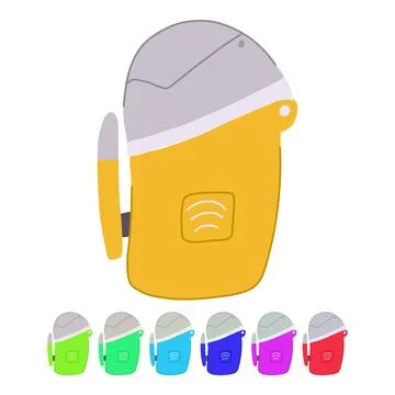 Positioning gps beacon vector cartoon graphic 스톡 일러스트