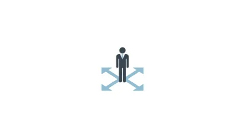 Positioning icon animation for video motion graphics Video stock 202008064