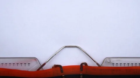 Positioning statement  - phrase printed on an old typewriter in red letters Stock Footage 126644343