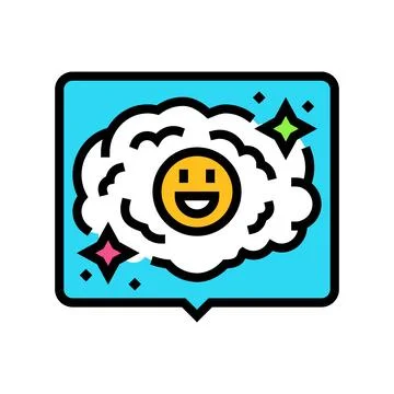 Positive affirmation bubble color icon vector illustration Stock Illustration