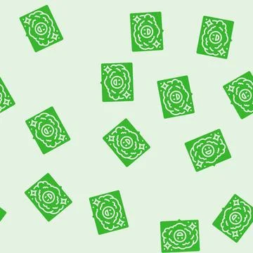 Positive affirmation bubble glyph seamless pattern Stockillustratie
