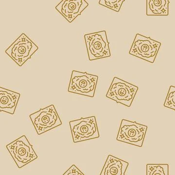 Positive affirmation bubble line seamless pattern Stock Illustration