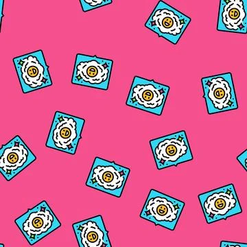 Positive affirmation bubble vector seamless pattern 库存插图