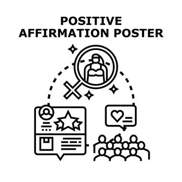 Positive affirmation concept for body image Ilustración de archivo