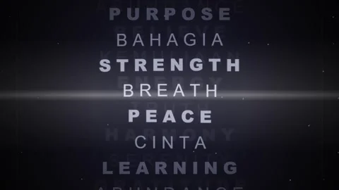 Positive Affirmations and Values Displayed in Elegant Text Overlay Stock Footage 346661904