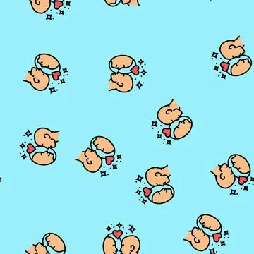 Positive affirmations motivation vector seamless pattern Stock Illustration