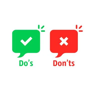 Positive and negative check marks Stock Illustration