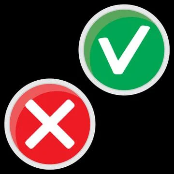 Positive and negative mark Stock Illustration