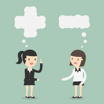 Positive and Negative Thinking Stock Illustration