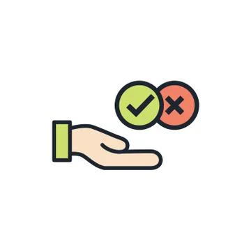 Positive and Negative, True or False Images or Plus and Minus 스톡 일러스트