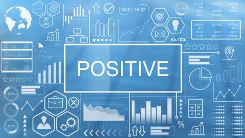 Positive, Animated Typography Stock Illustration