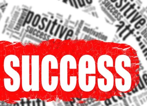 Positive attitude word cloud Stock Illustration