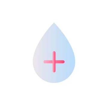 Positive blood type flat gradient two-color ui icon Illustrazione stock