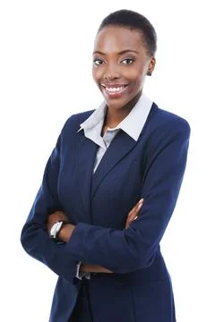Positive business ethics. A beautiful young african american businesswoman Stock Photos