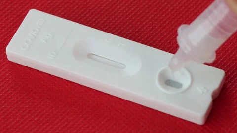 Positive Checking Covid-19 Antigen Test Kit Stock Footage 191415127