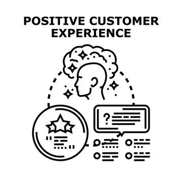 Positive customer experience concept improving client satisfaction Stock Illustration