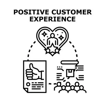 Positive customer experience rating and service concept Illustrazione stock