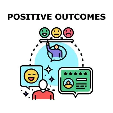 Positive customer outcomes from feedback evaluation process Stock Illustration
