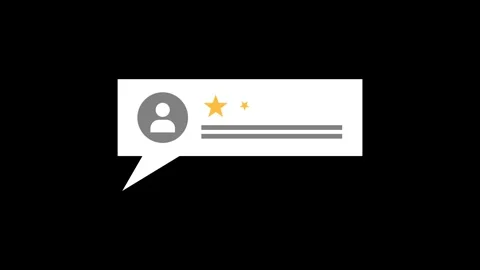 Positive customer reviews with five star comments 库存影片 336556419