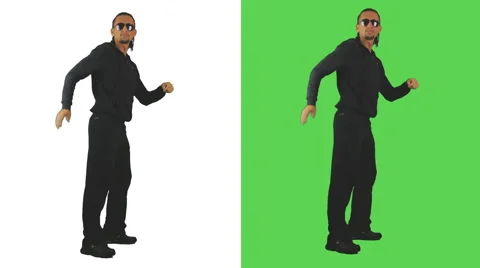 Positive dance men with glasses Stock Footage 41395157