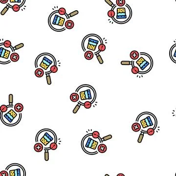 Positive drug test vector seamless pattern Stock Illustration
