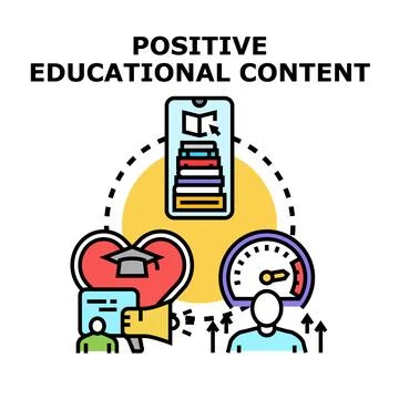 Positive educational content engaging online learning experience Stock Illustration