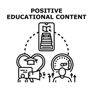 Positive educational content engaging online learning experience Stock Illustration