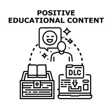 Positive educational content providing engaging learning experience Stock Illustration