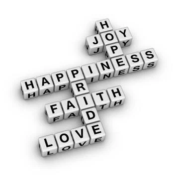 Positive Emotion Word Cloud. Stock Photos