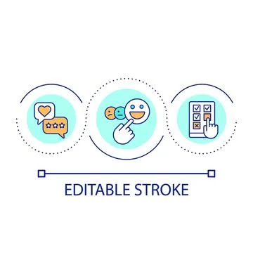 Positive experience loop concept icon Illustrazione stock