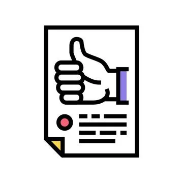 Positive feedback color icon vector illustration Stock Illustration