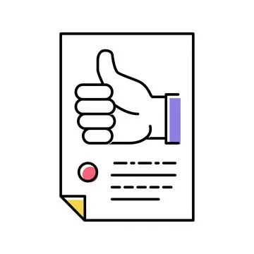 Positive feedback color icon vector illustration Stock Illustration