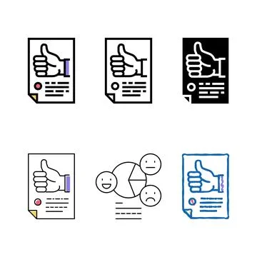 Positive feedback color icon vector simplified Illustrazione stock