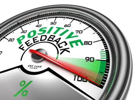 Positive feedback conceptual meter Illustrazione stock